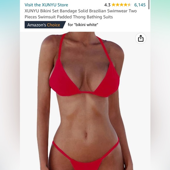 Red bikini set - Picture 4 of 4